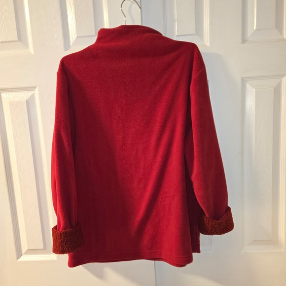 Vintage Winnie The Pooh Ice Skate Fleece Mock Neck Sweatshirt Women's 90s Large - Picture 11 of 12